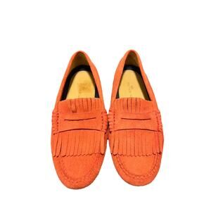 Peter Millar Women’s Orange Suede Venetian Loafers Size 6M NWOB Handpicked !